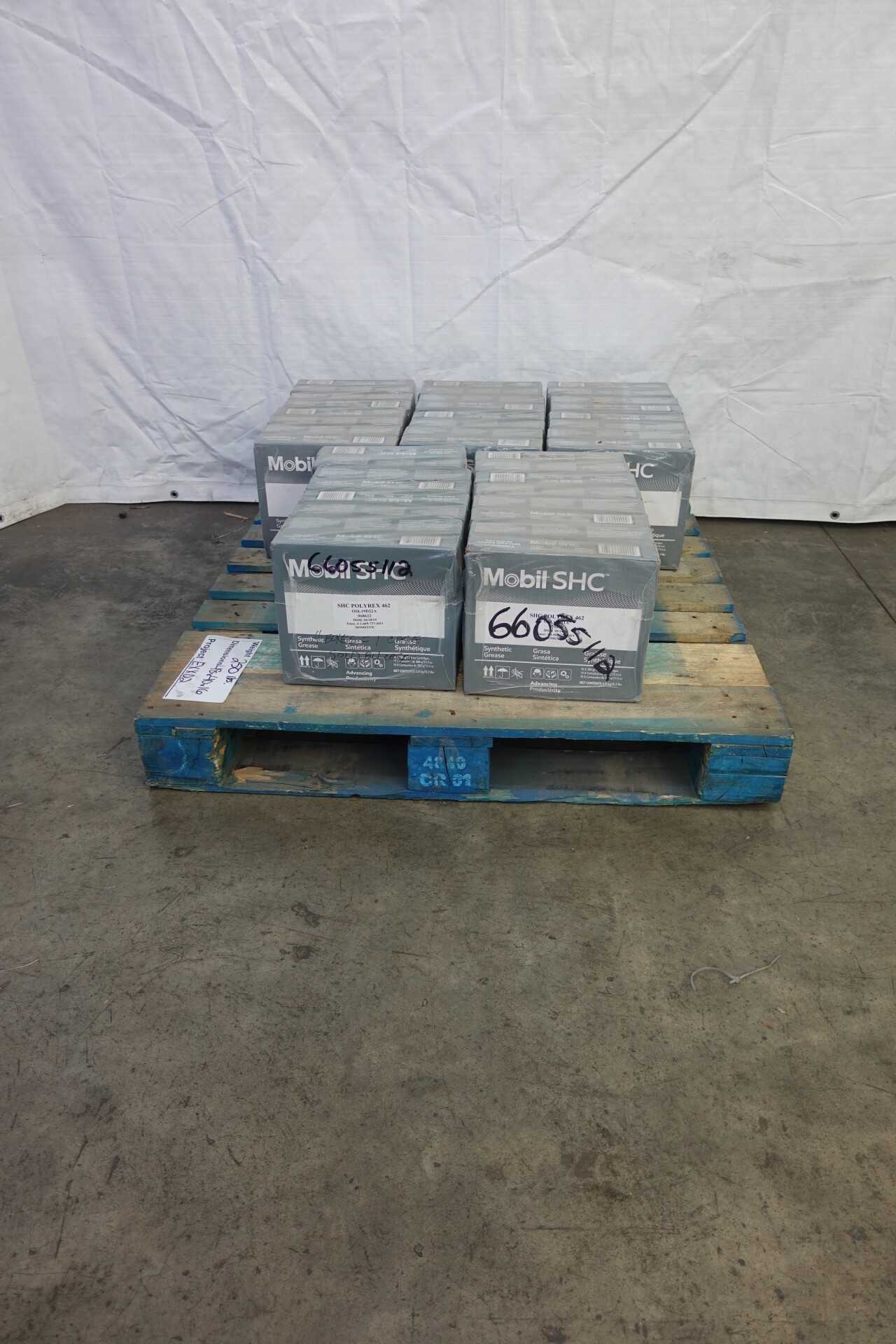 PALLET OF MOBIL SCH POLYREX 462 SYNTHETIC GREASE - INDUSTRIAL PARTS