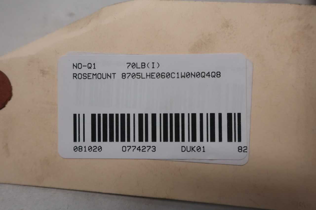 ROSEMOUNT 8705LHE060C1W0N0Q4Q8 TUBE 6IN 40V-DC MAGNETIC FLOW METER - FLOW METER