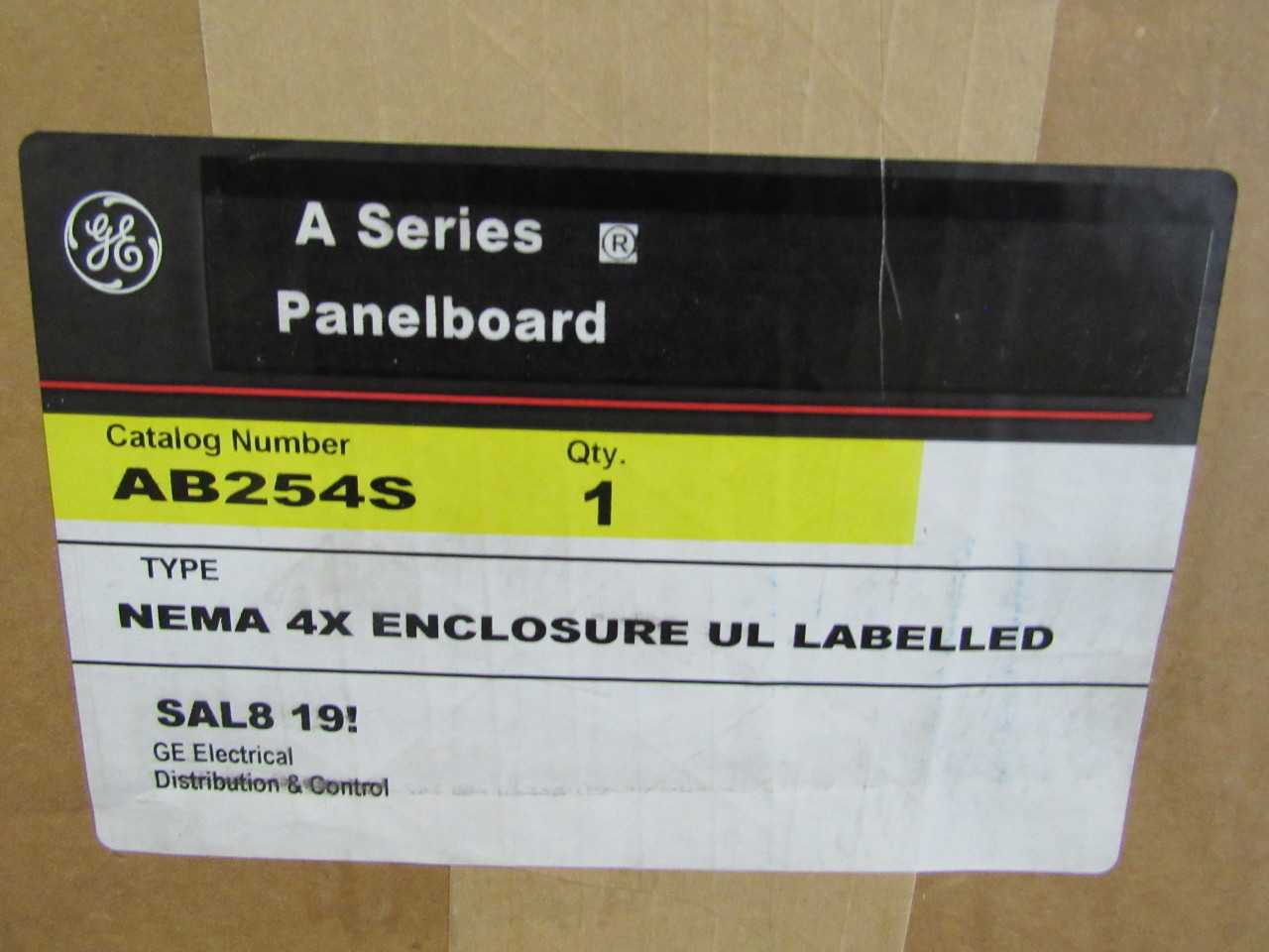 Quantity of 1x AB254S Electrical Enclosure - ELECTRICAL COMPONENTS Quantity of 1x AB254S Electrical Enclosure - ELECTRICAL COMPONENTS