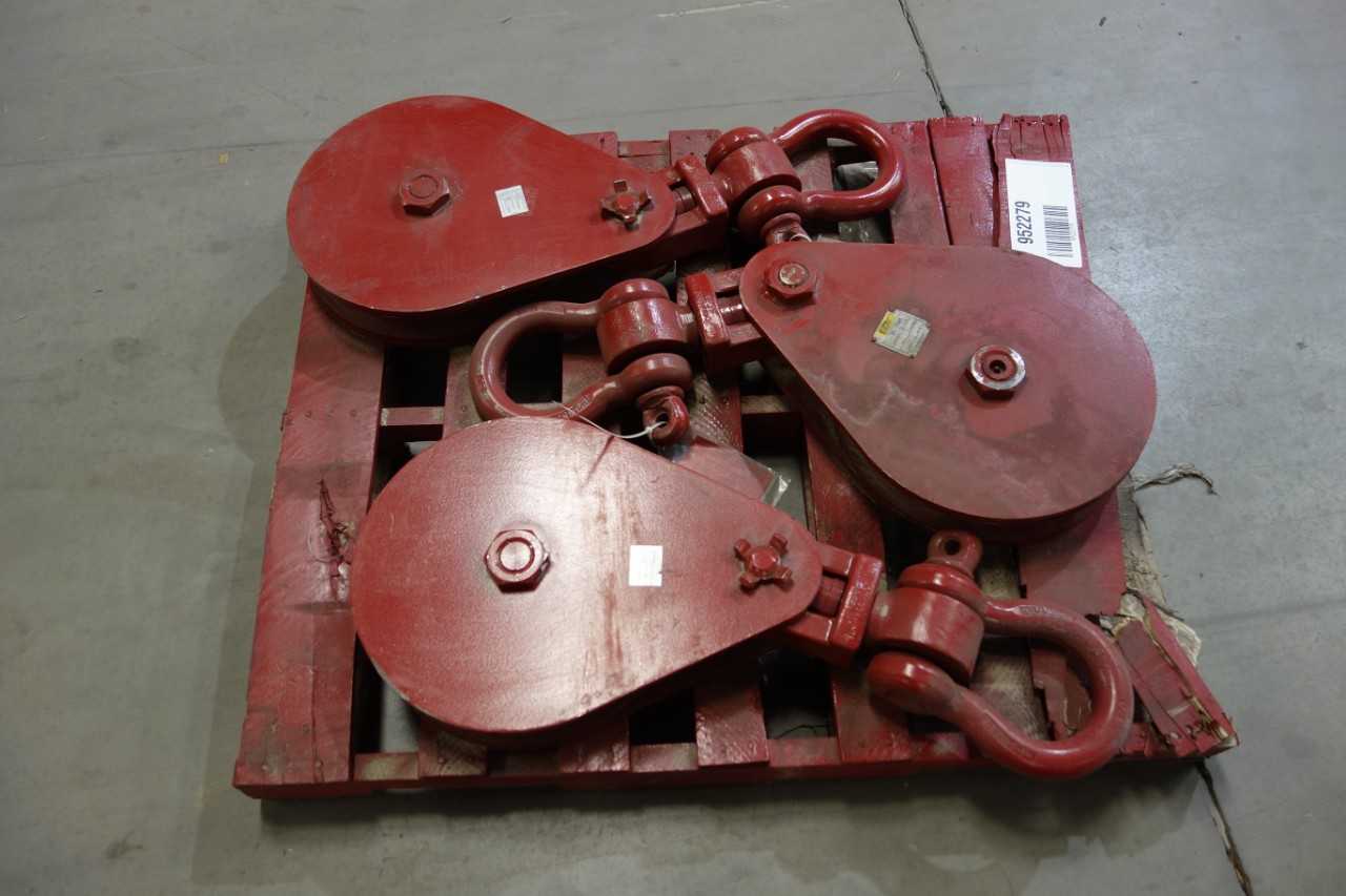 LOT OF 3 GUNNEBO JOHNSON 22 TONS BLOCKS - ELECTRIC POWER TOOLS