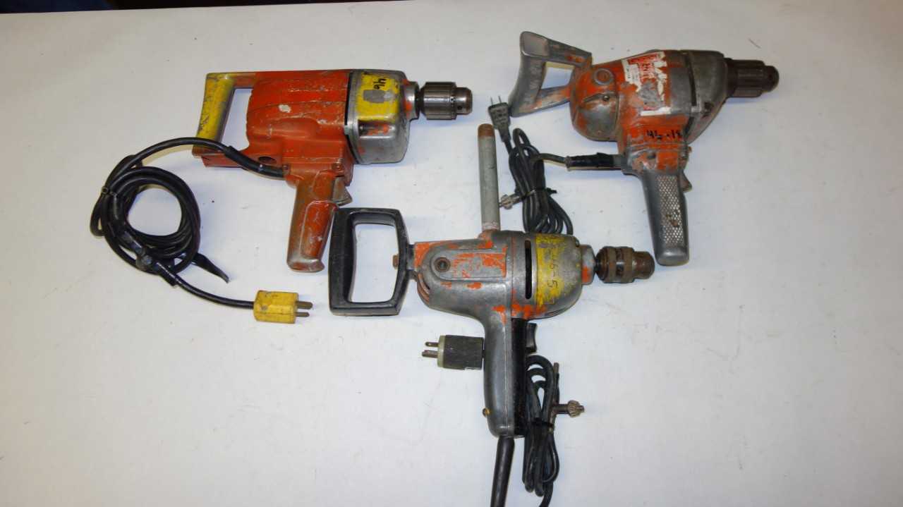 LOT OF 3 ASSORTED MIXING DRILLS - ELECTRIC POWER TOOLS