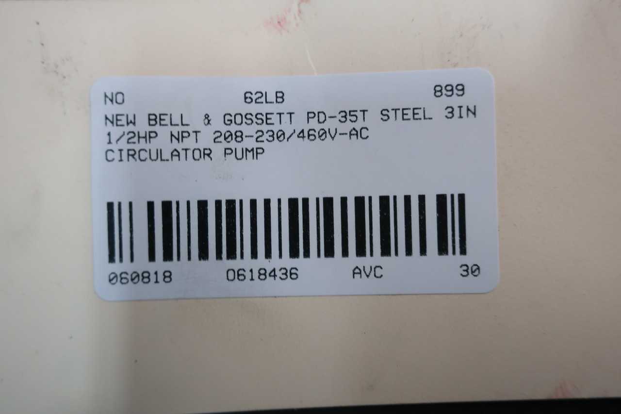 BELL & GOSSETT PD-35T BOOSTER PUMP - PUMPS