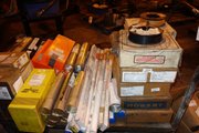 CART OF ASSORTED WELDING RODS, ELECTRODES, ESAB - WELDING EQUIPMENT
