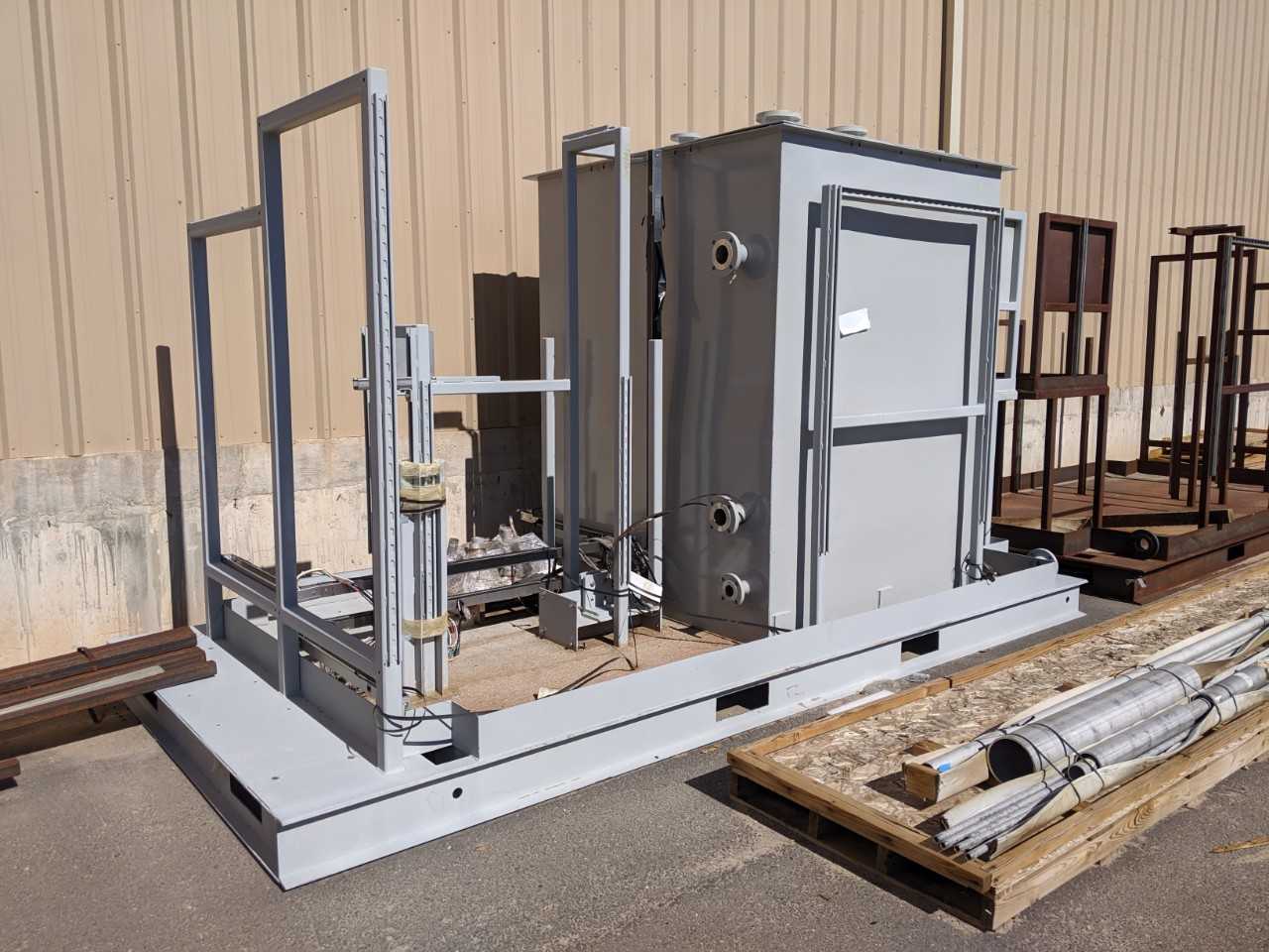 LOT OF 3 PARTIAL CHEMICAL TANK AND PUMP SKIDS, STAINLESS TANKS WITH STEEL FRAMES - PROCESS EQUIPMENT