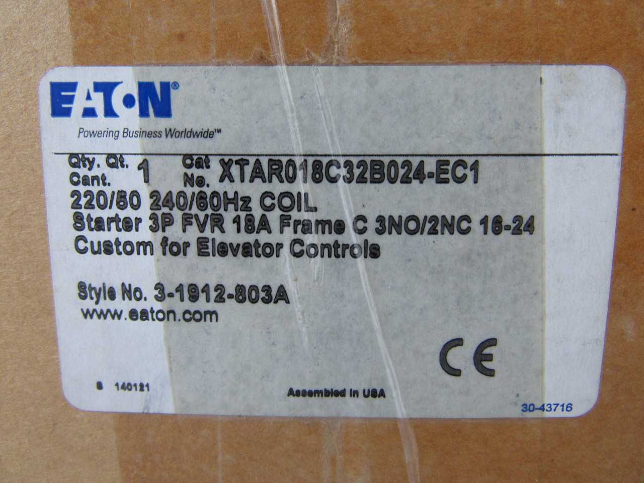 Quantity of 2x XTAR018C32B024-EC1 Starters - VALVES Quantity of 2x XTAR018C32B024-EC1 Starters - VALVES