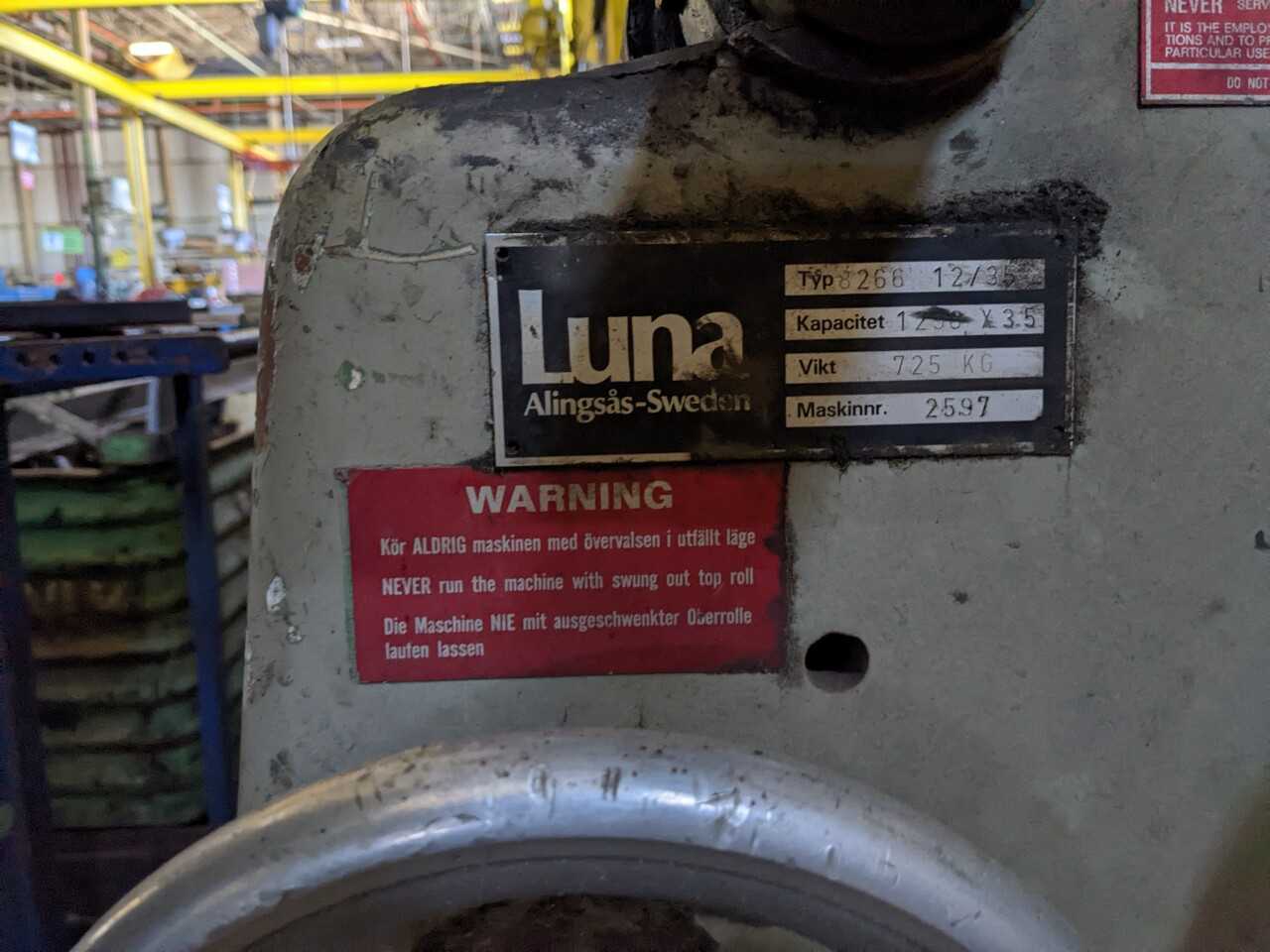 LUNA 8266 12/35 1290 x 3.5 INITIAL STYLE POWER BENDING ROLLS - MACHINING ACCESSORIES & TOOLING