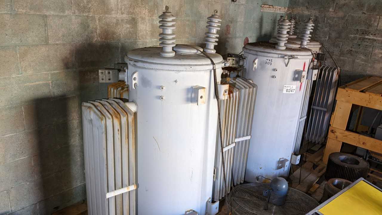 Lot of 3 General Electric 500 KVA transformers - CONTROL TRANSFORMERS