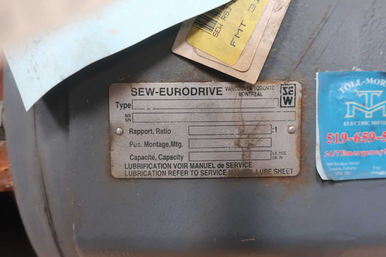 SEW EURODRIVE RF93 8RPM 3PH 2HP 230/460V-AC GEARMOTOR - ELECTRIC MOTORS