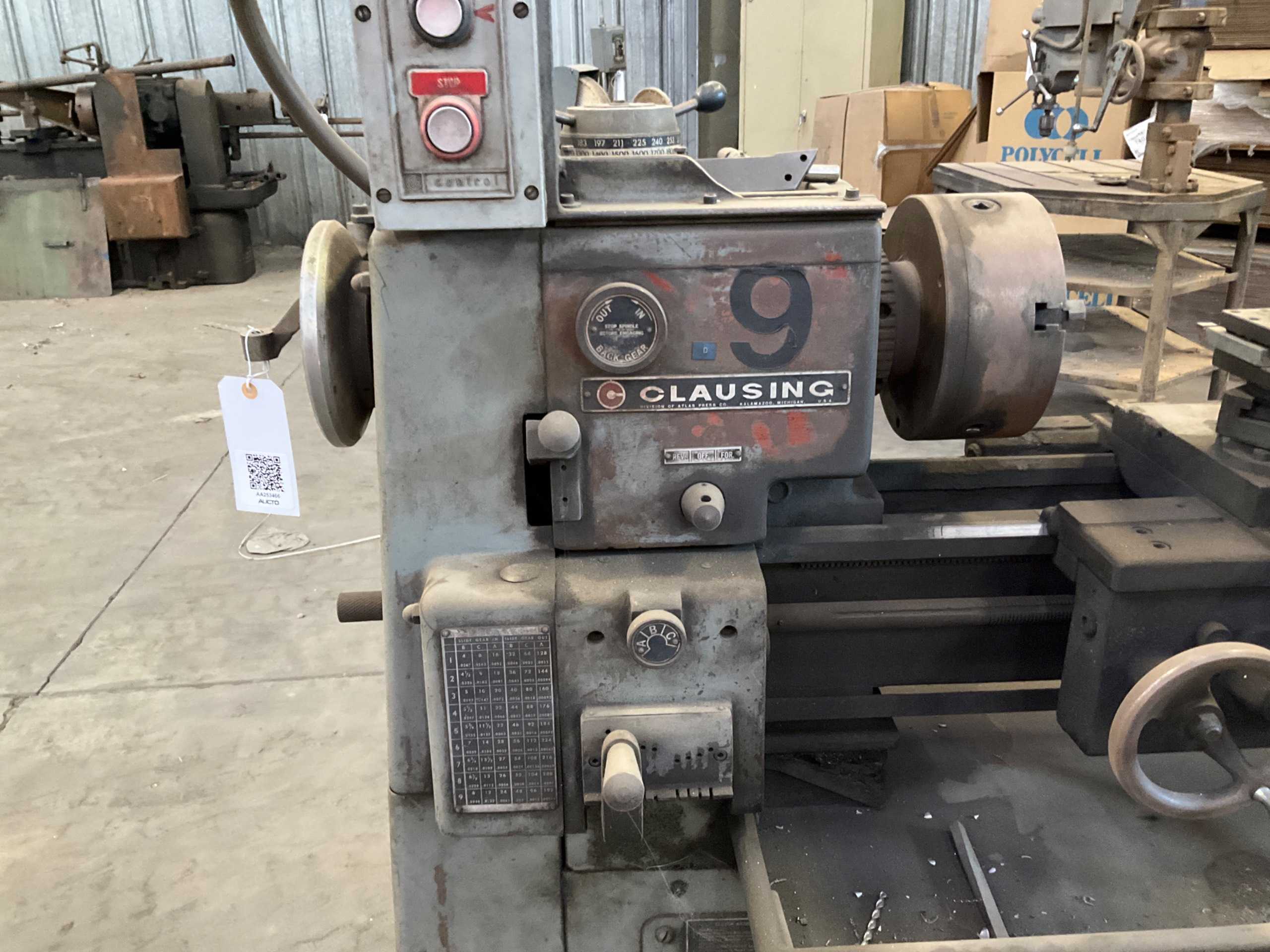 CLAUSING 5914 MANUAL LATHE