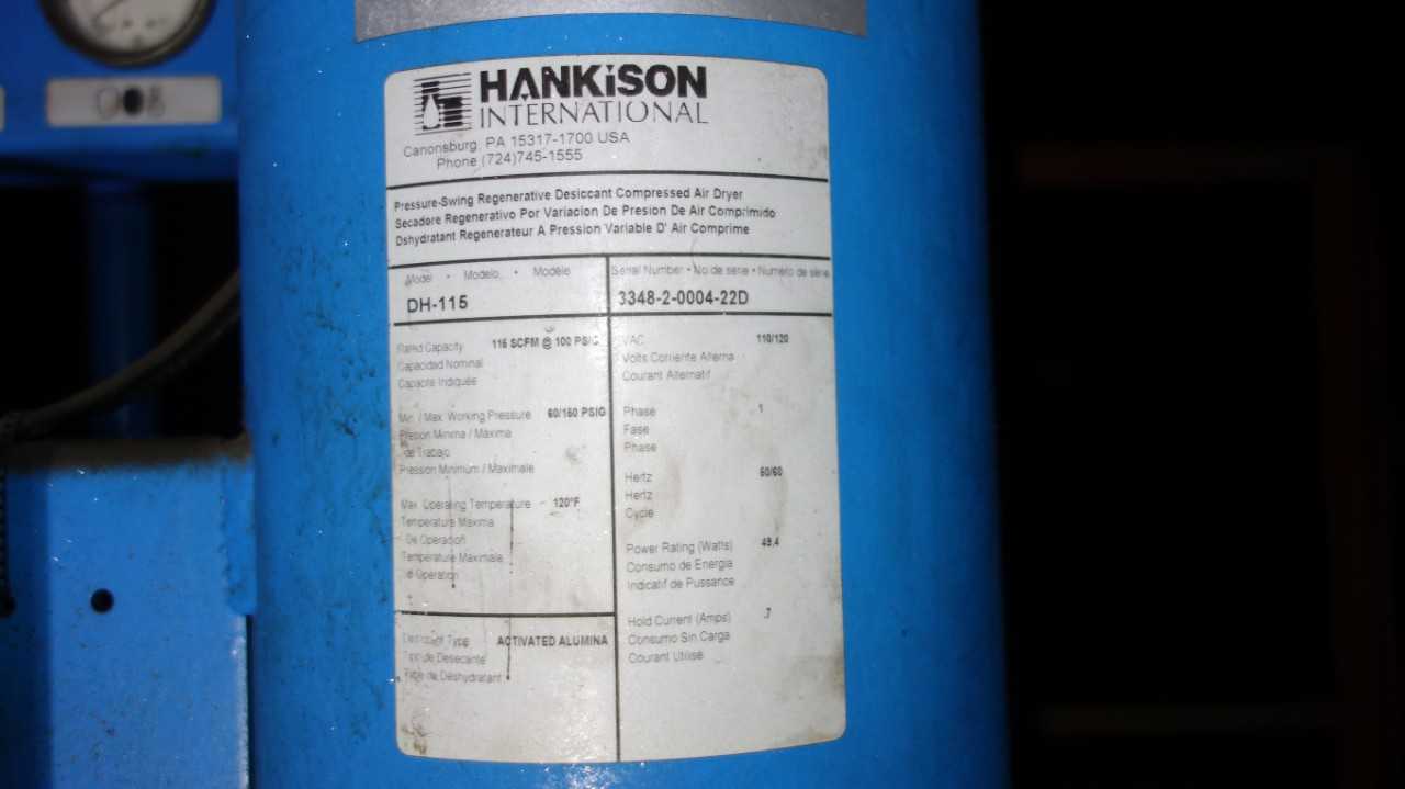 HANKISON DH-115 REGENERATIVE COMPRESSED AIR DRYER - AIR DRYERS