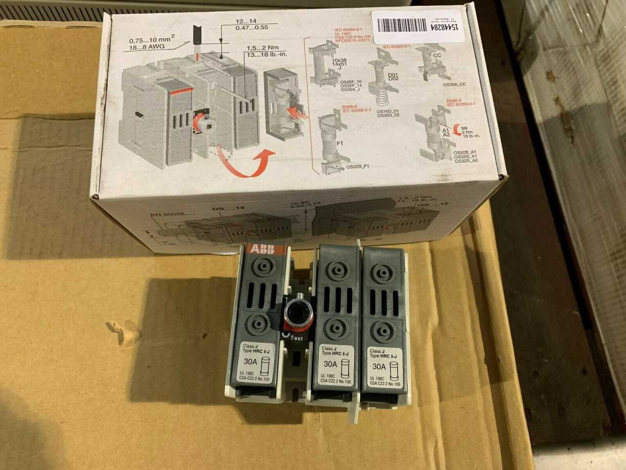 NEW IN BOX ABB OS30AJ12 SWITCH 1SCA022548R9810 - ELECTRICAL COMPONENTS