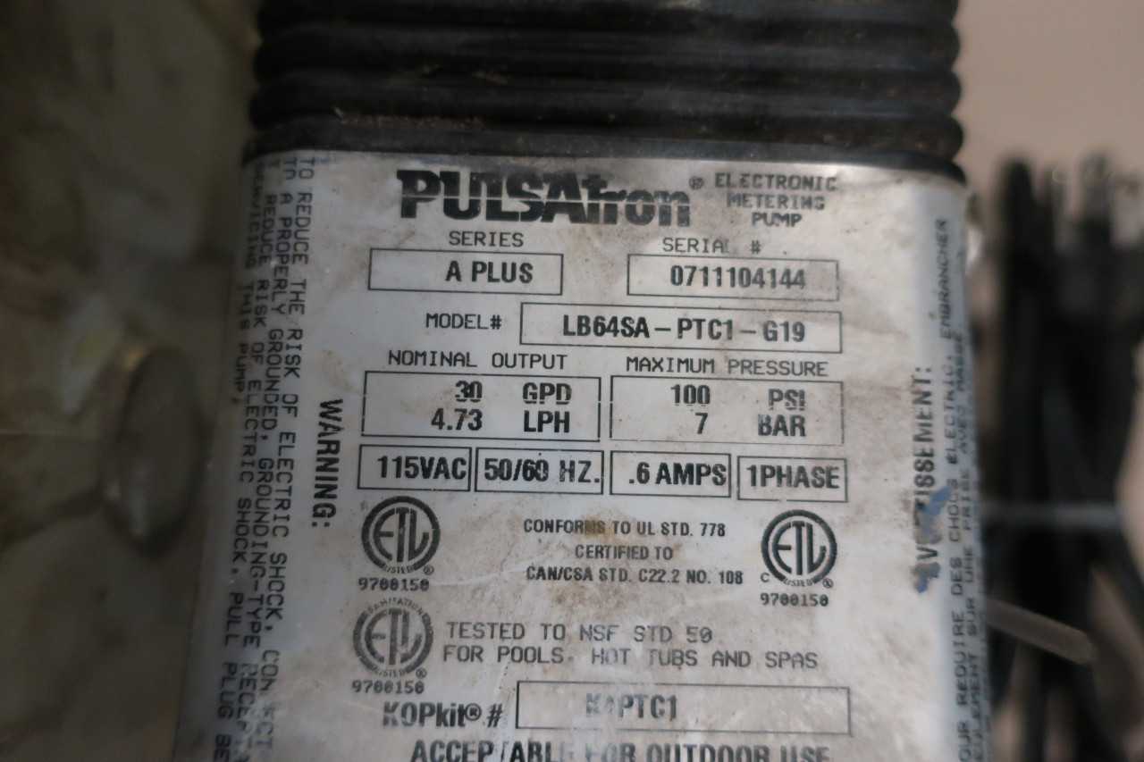 LOT OF ASSORTED METERING PUMPS WALCHEM PULSATRON - METERING PUMP