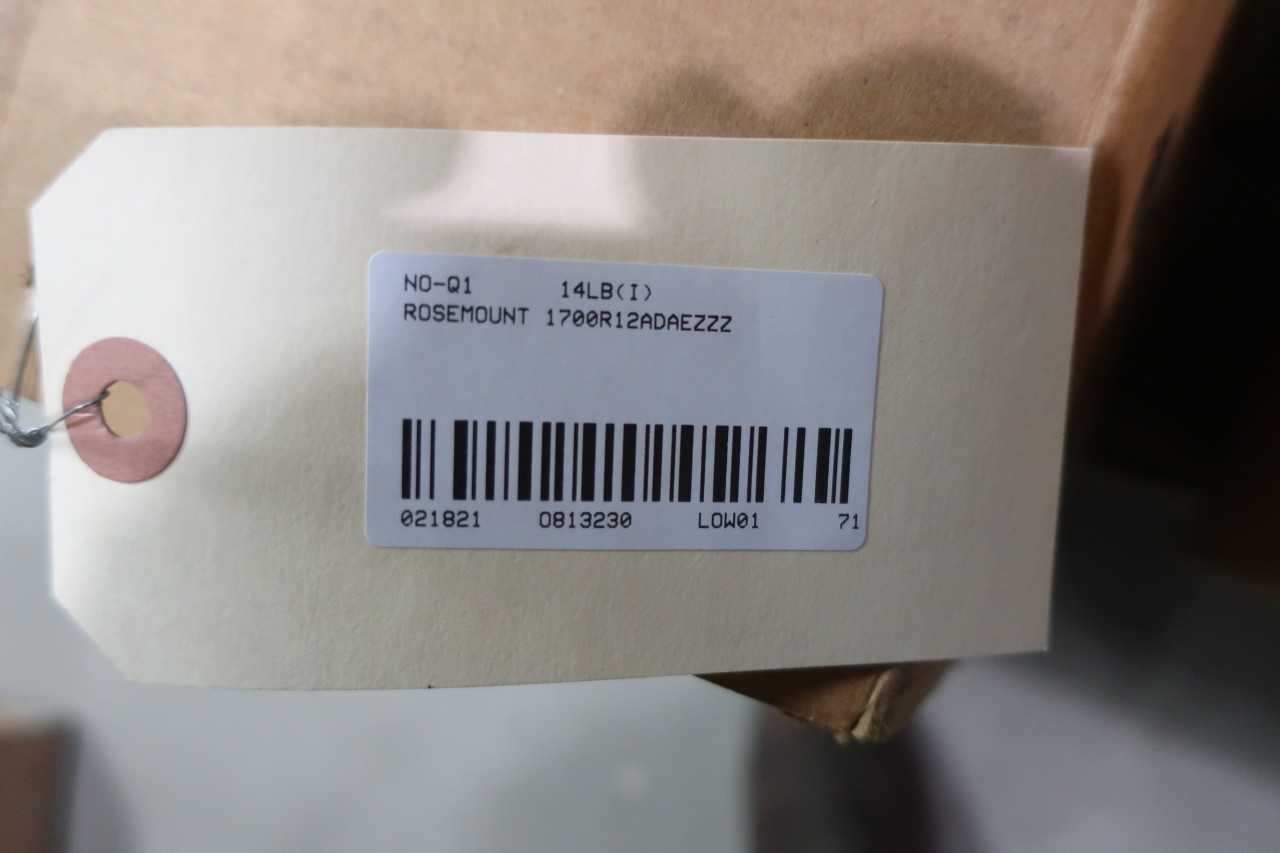 ROSEMOUNT 1700R12ADAEZZZ MICRO-MOTION 85-265V-AC 18-100V-DC FLOW TRANSMITTER - INSTRUMENTATION