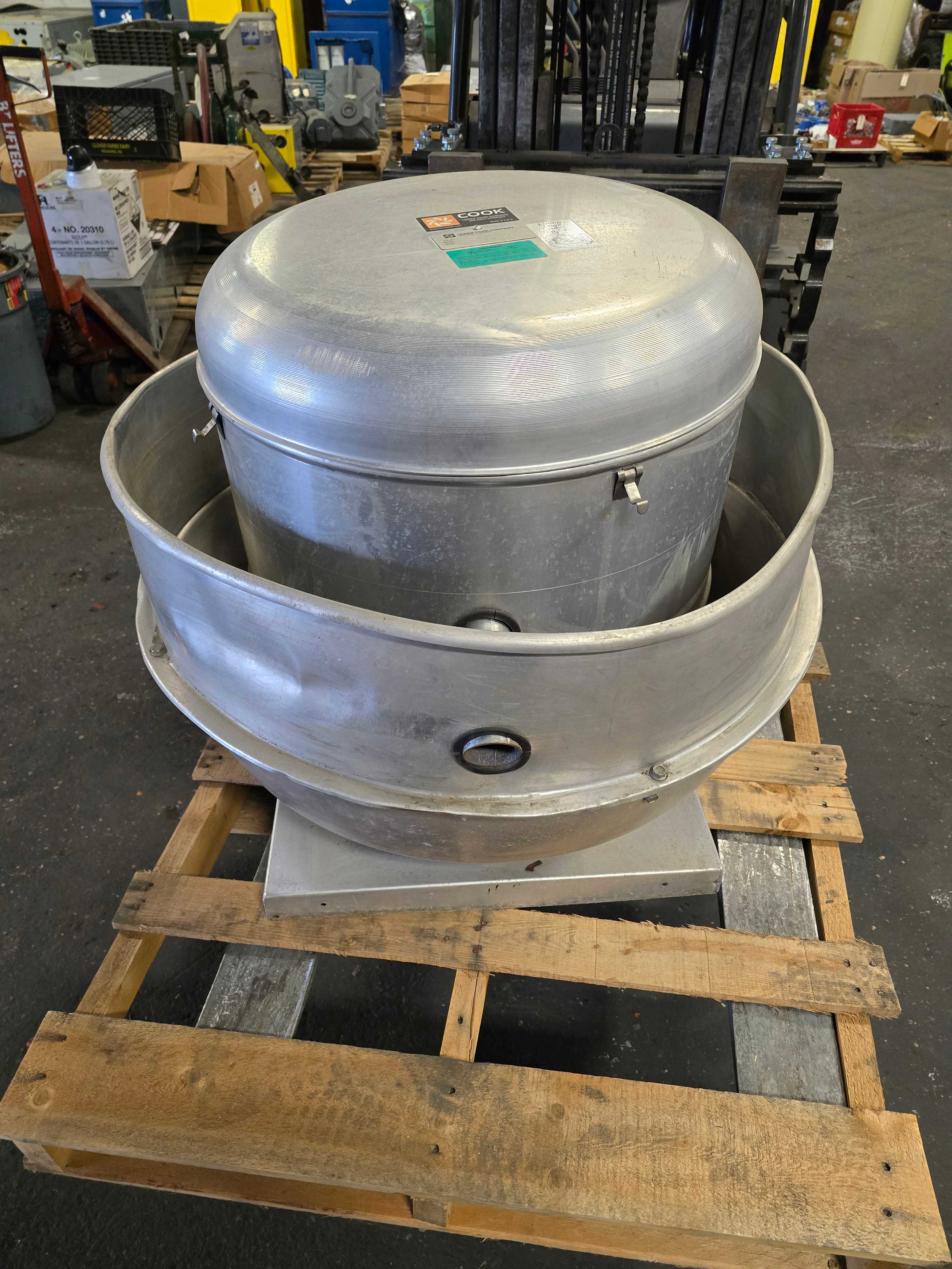 LOREN COOK 165RB COMMERCIAL EXHAUST FAN ROOFTOP UNIT - INDUSTRIAL PARTS LOREN COOK 165RB COMMERCIAL EXHAUST FAN ROOFTOP UNIT - INDUSTRIAL PARTS