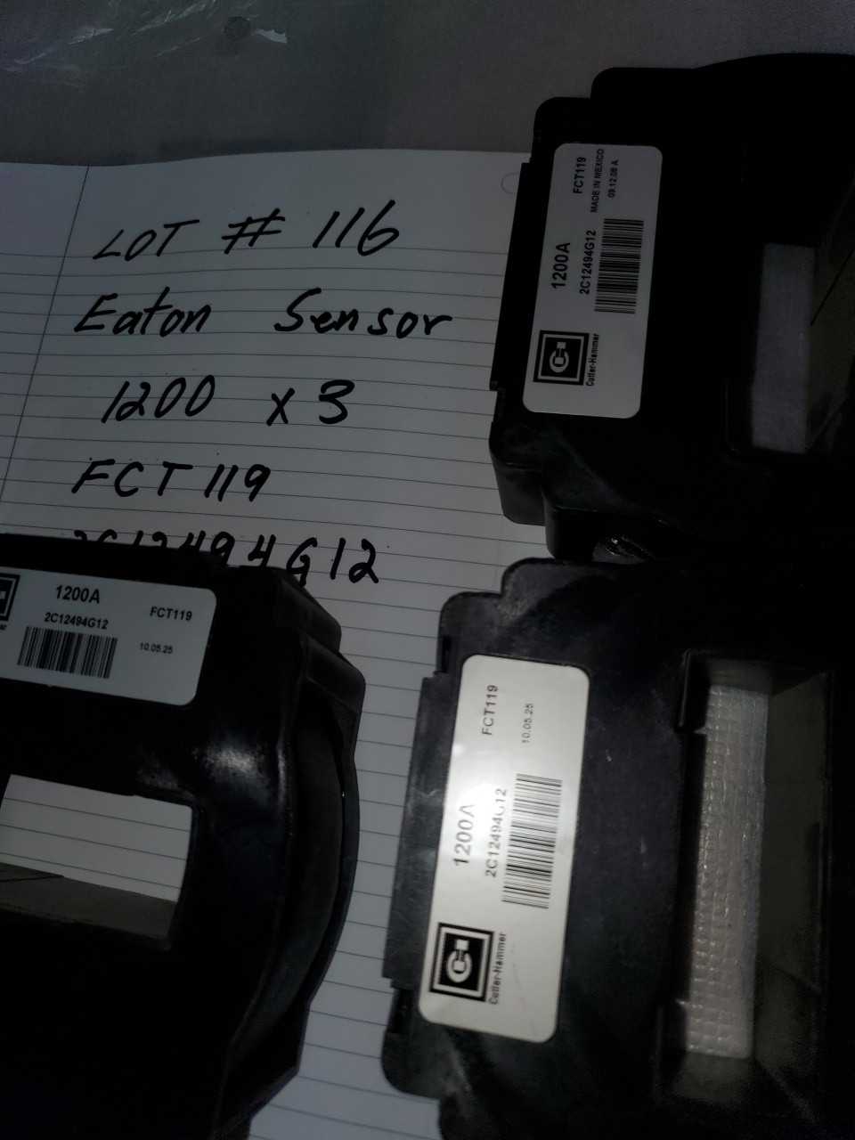 EATON SENSOR 1200A, FCT119 (2C12494G12) QTY. 3 - INSTRUMENTATION