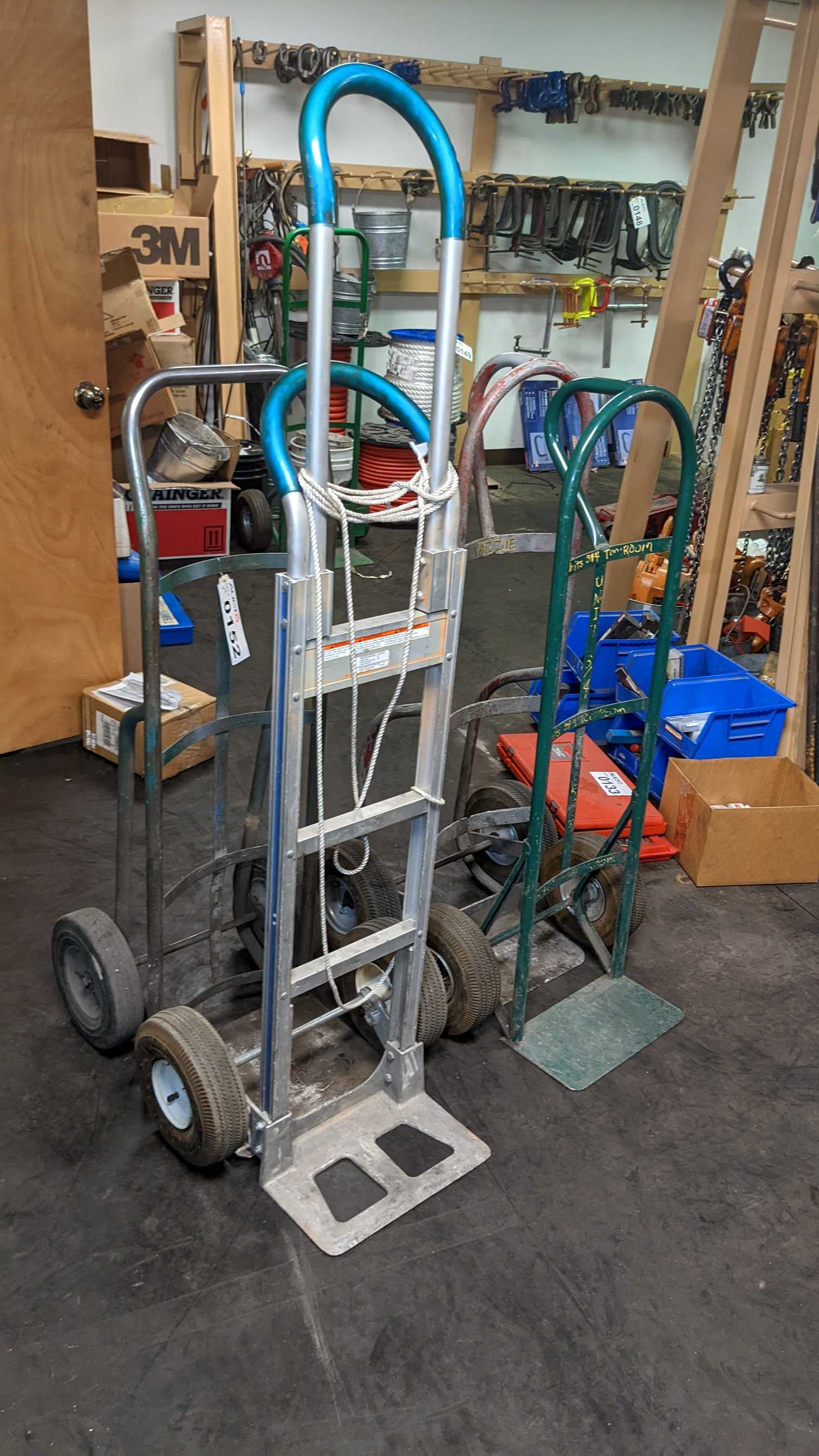 LOT OF 4 DOLLIES - MATERIAL HANDLING LOT OF 4 DOLLIES - MATERIAL HANDLING