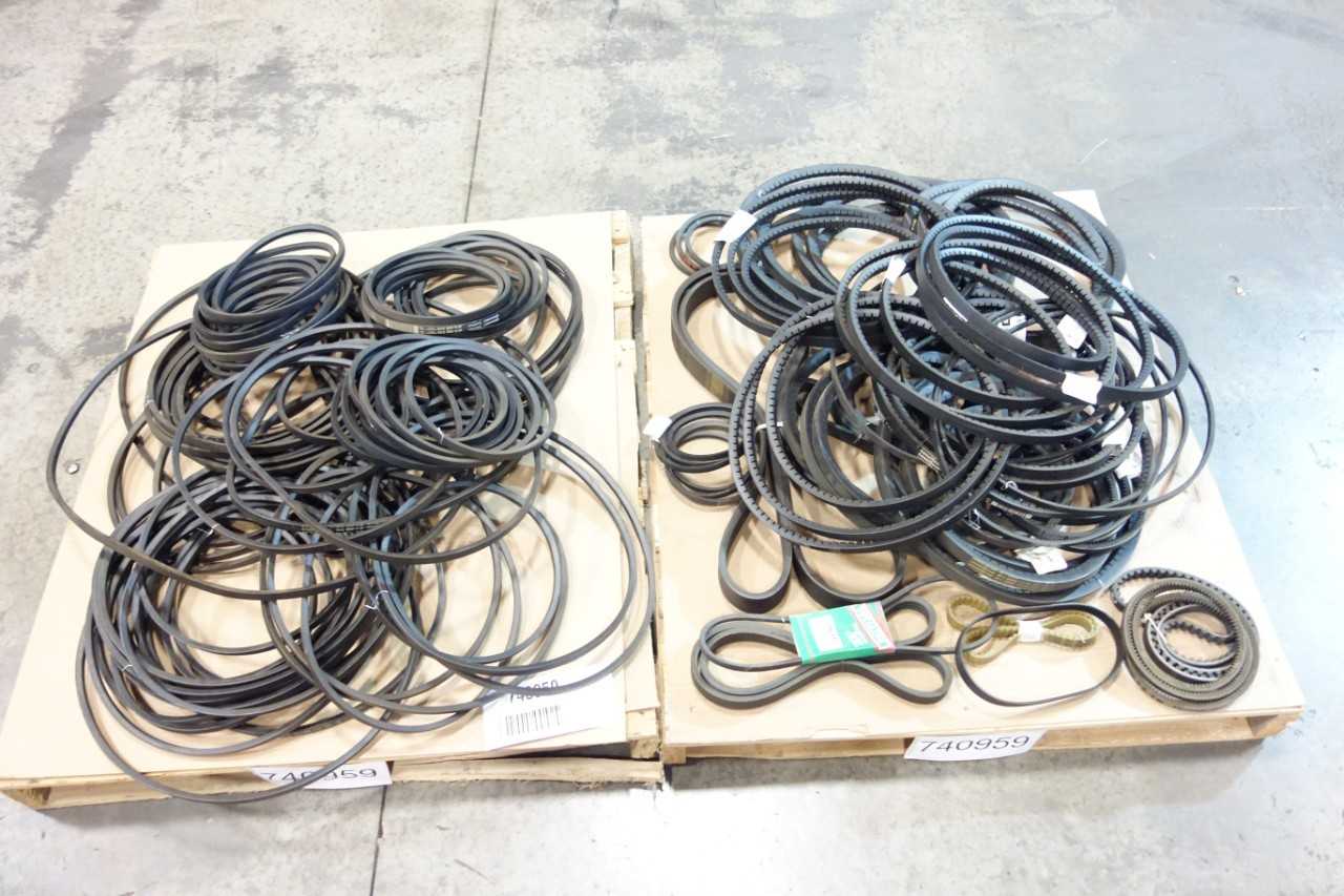 2 PALLETS OF ASSORTED V-BELTS- GOODYEAR, GATES - BELTS