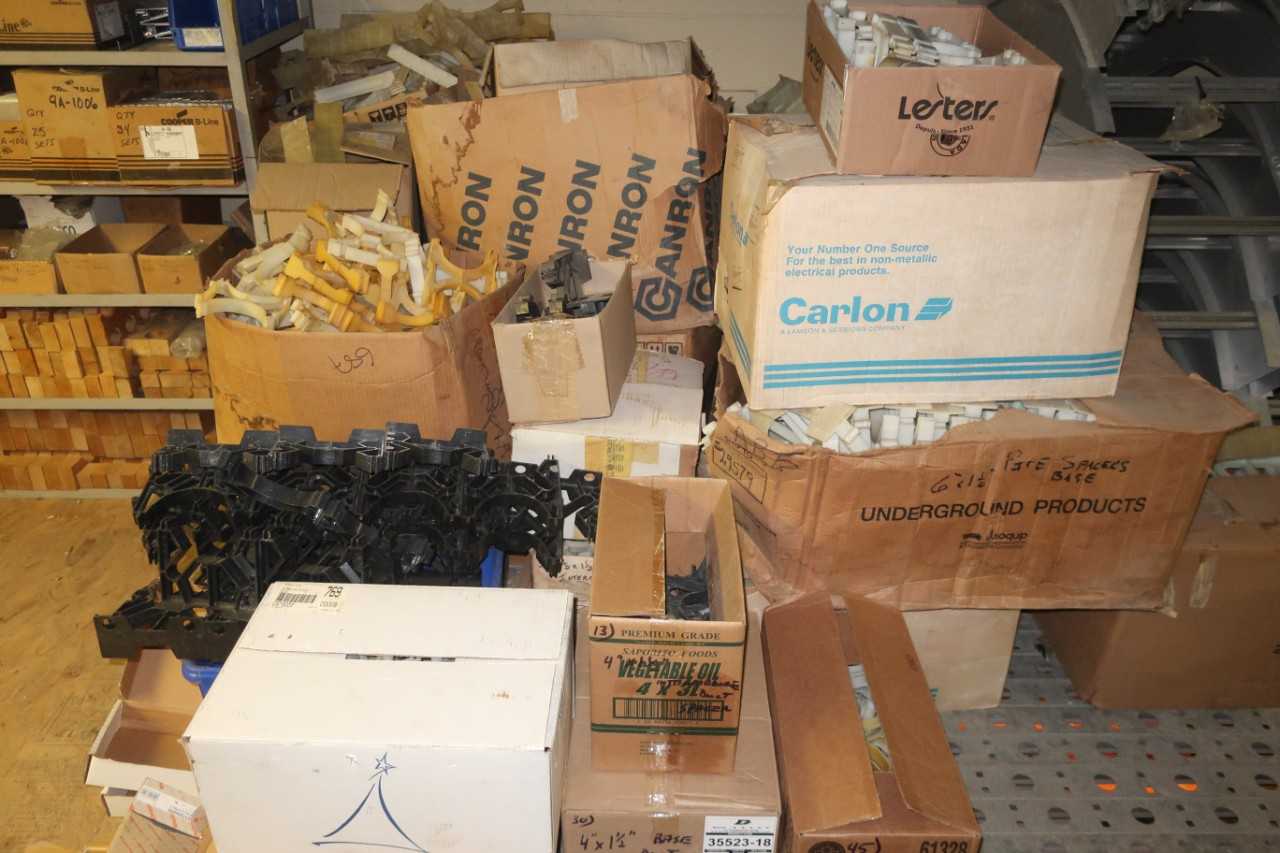 LOT OF ASSORTED PLASTIC PIPE SPACERS - PROCESS EQUIPMENT