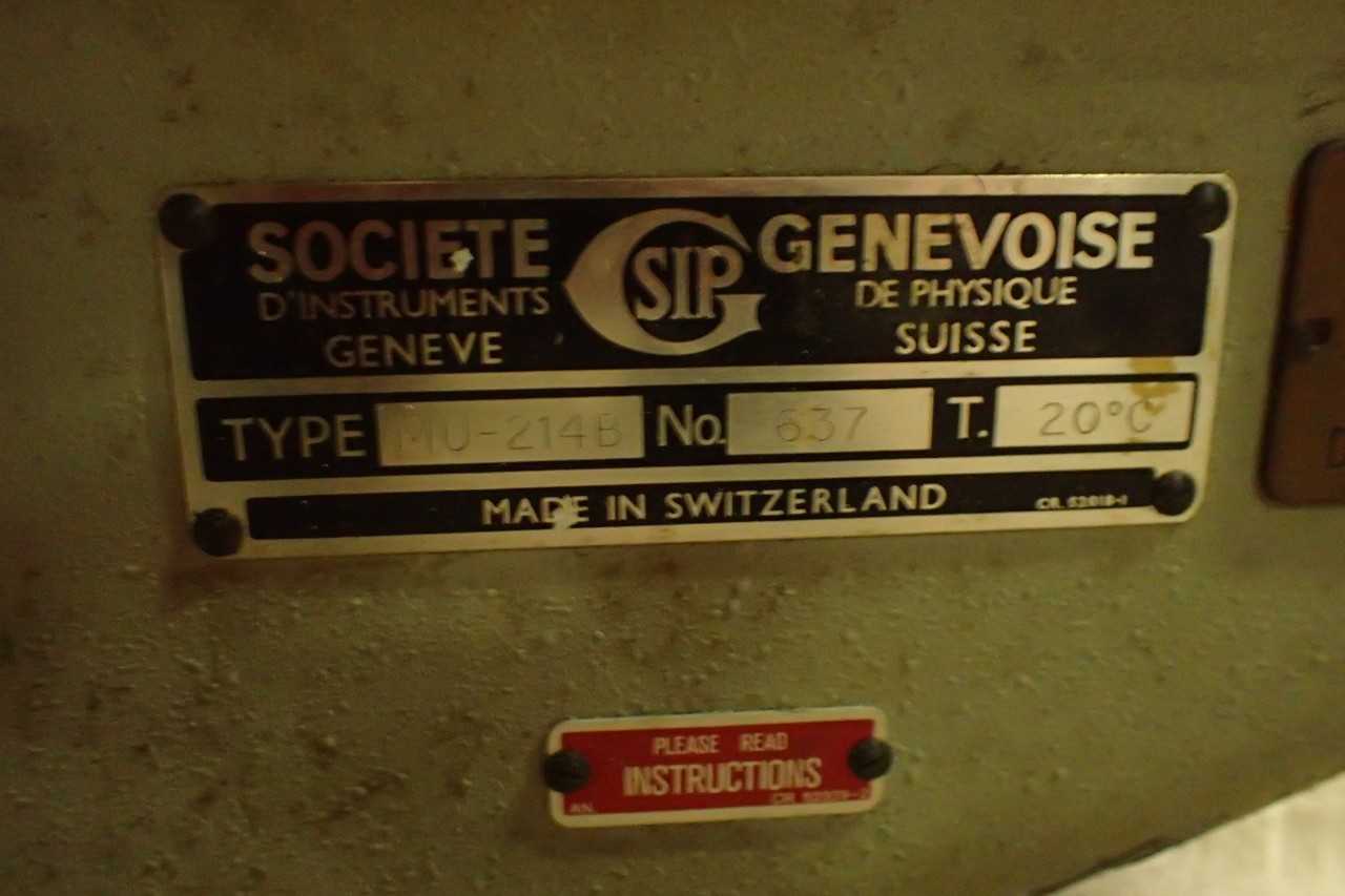 SIP Societe Genevoise Universal Measuring Machine w/ Centers & T-Slot Table - ELECTRIC POWER TOOLS