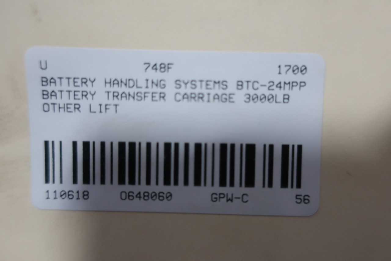 BATTERY HANDLING SYSTEMS - MATERIAL HANDLING