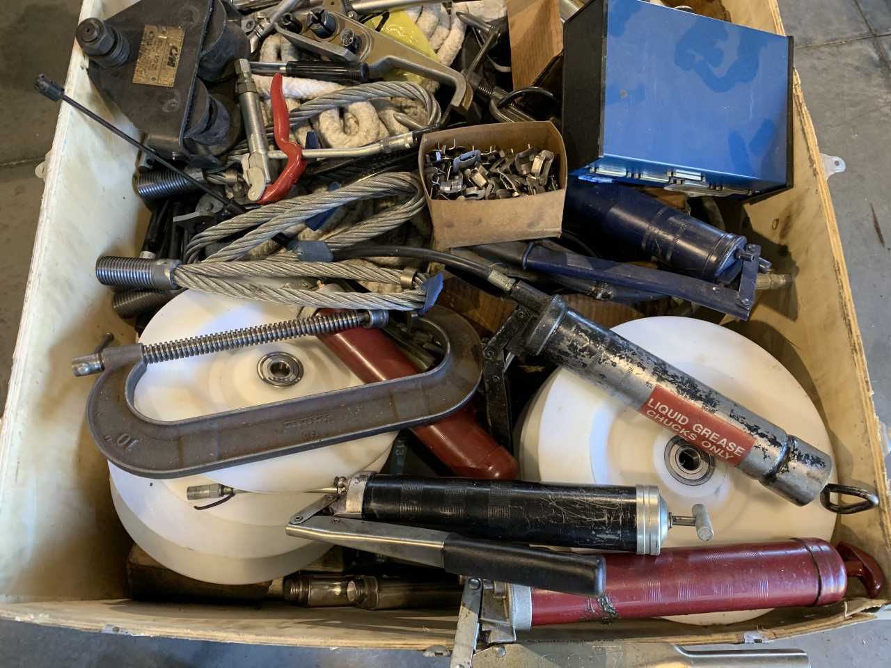 CRATE OF MISC ELECTRICAL MRO TOOLS PARTS EQUIPMENT - MISCELLANEOUS