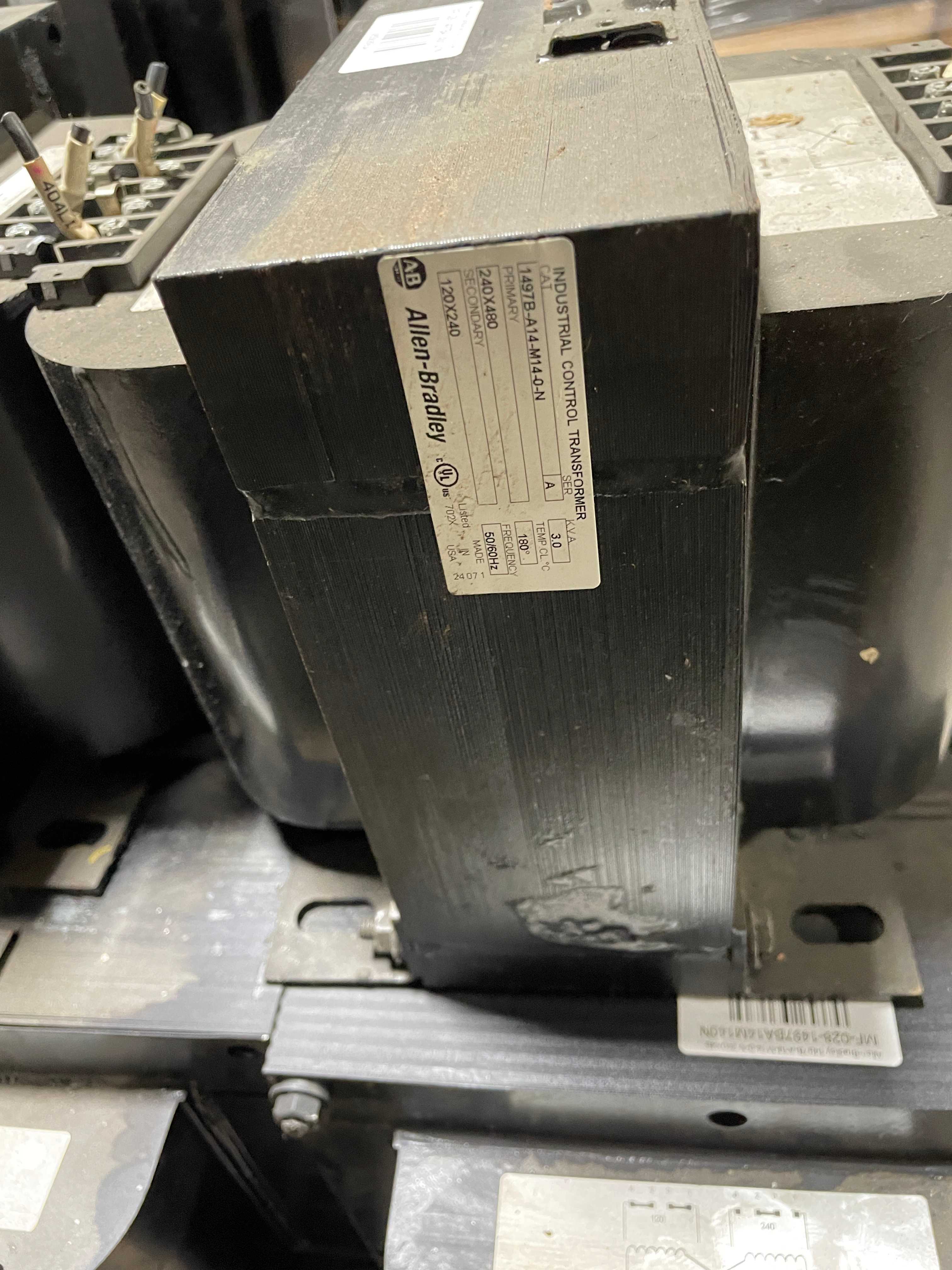 QTY 22- PALLET OF ALLEN-BRADLEY 1497B-A14-M14-0-N TRANSFORMERS - CONTROL TRANSFORMERS