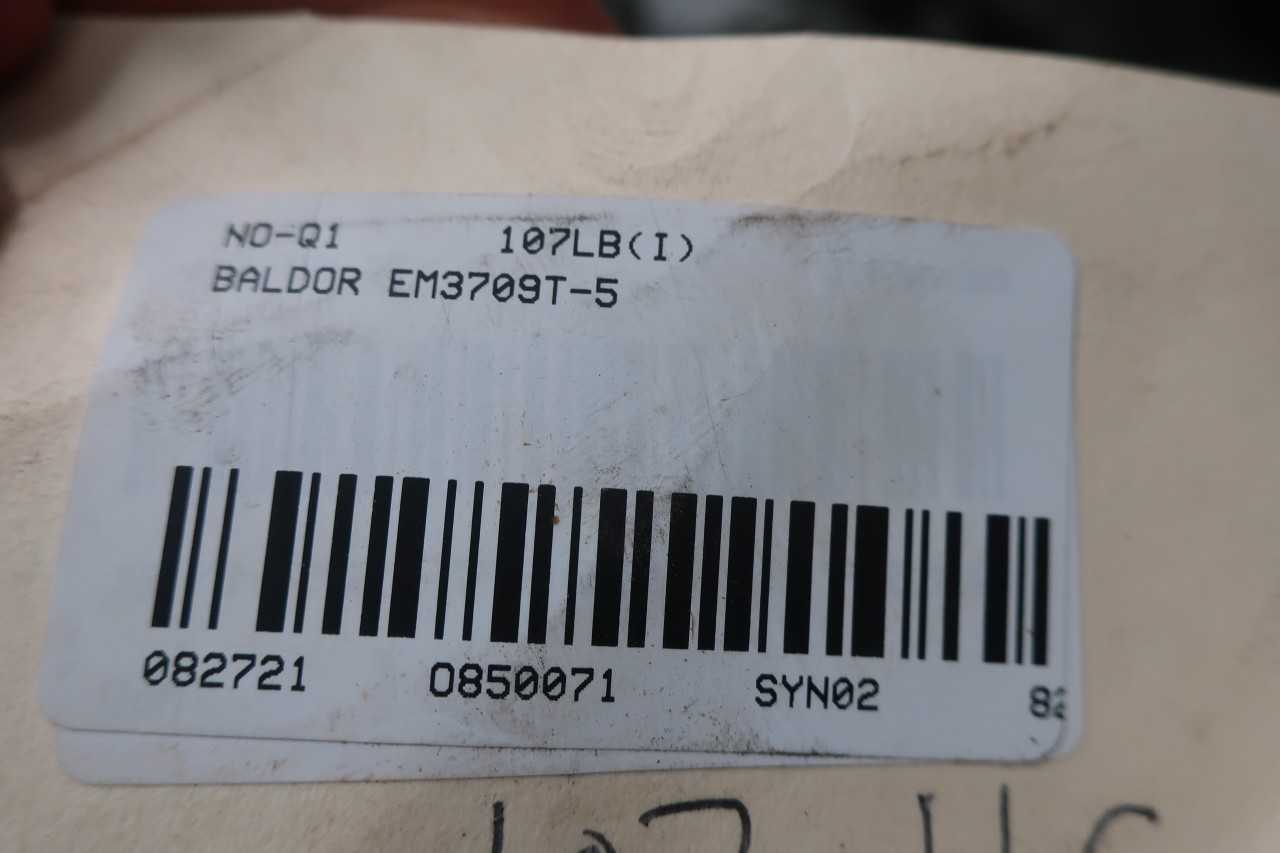 BALDOR EM3709T-5 SUPER-E MOTOR 213T 3PH 7-1/2HP 3520RPM - ELECTRIC MOTORS