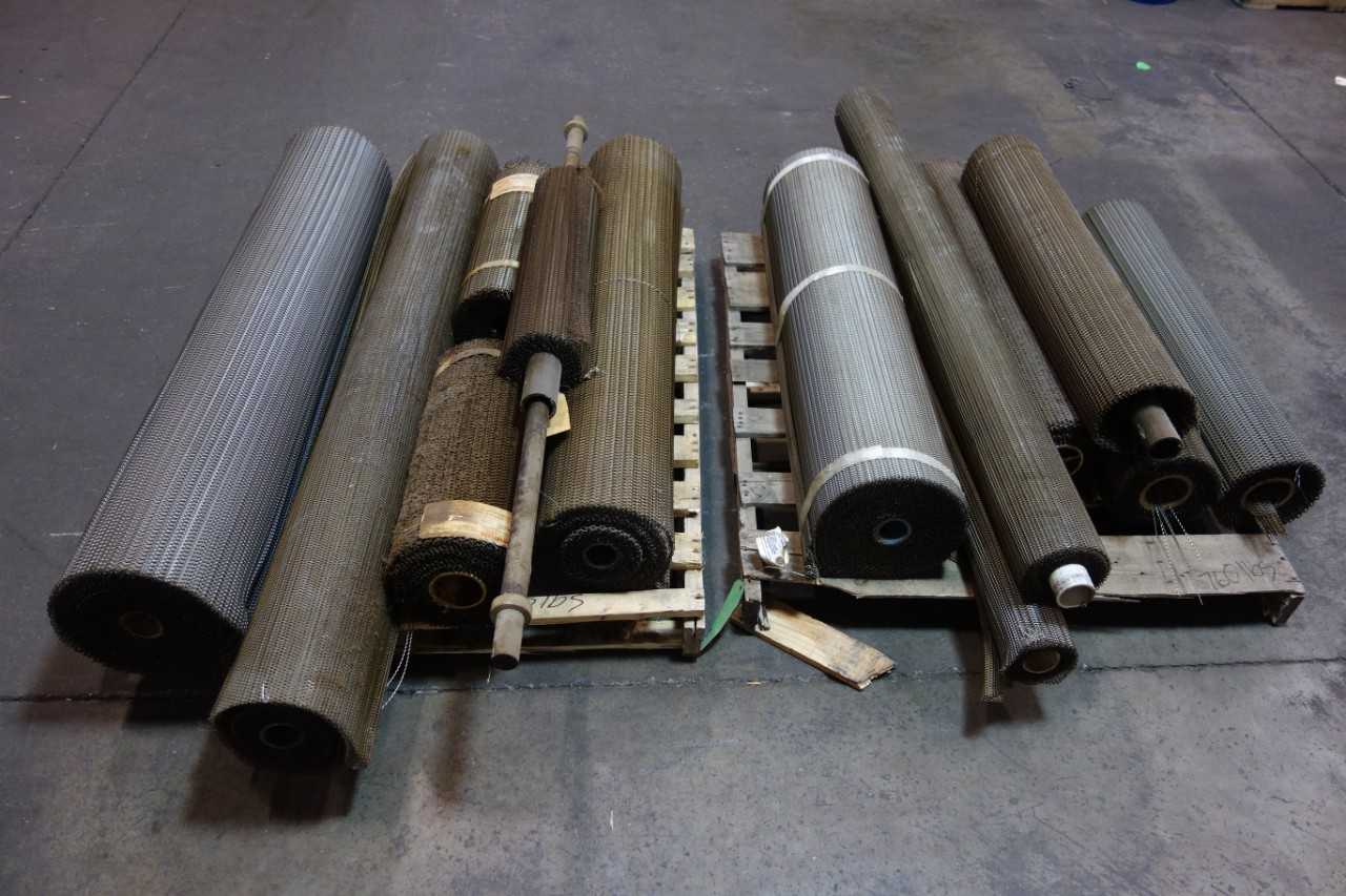 2 PALLETS OF ASSORTED CONVEYOR WIRE BELTS- MARYLAND WIRE BELTS - CONVEYORS