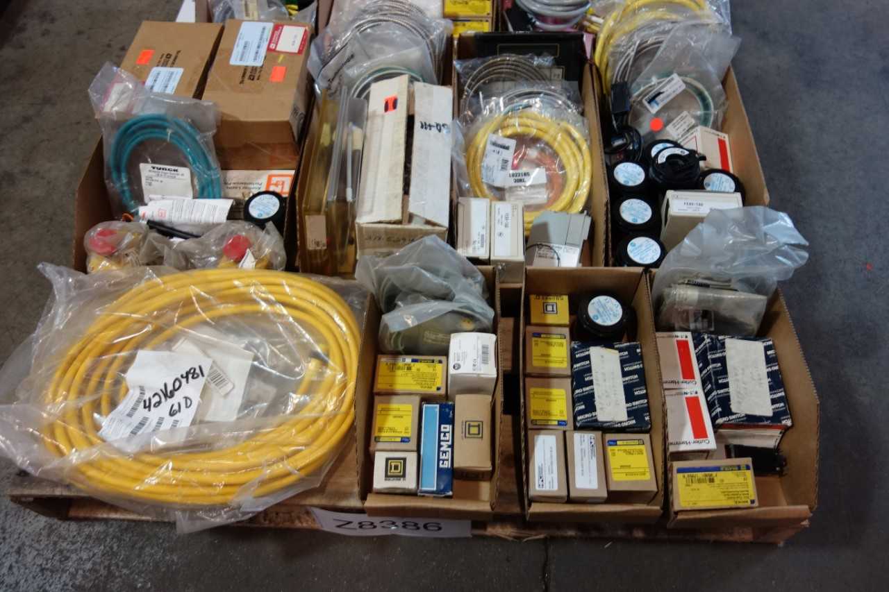 1 PALLET OF SENSOR CONTROLS, CABLE-WIRE CONTROLS-ALLEN BRADLEY, EATON - ELECTRICAL COMPONENTS