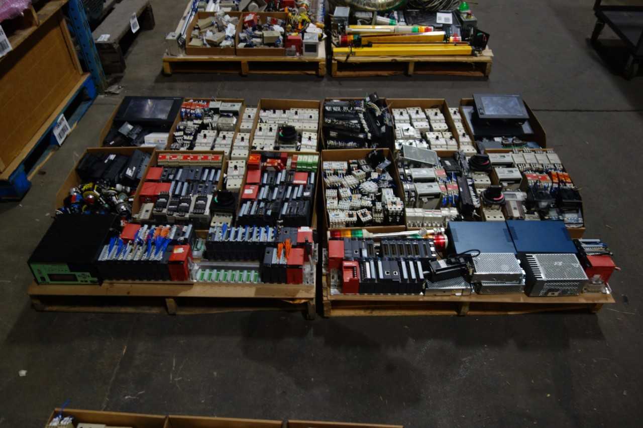 2 PALLETS OF ASSORTED ELECTRICAL CONTROLS - ELECTRICAL COMPONENTS