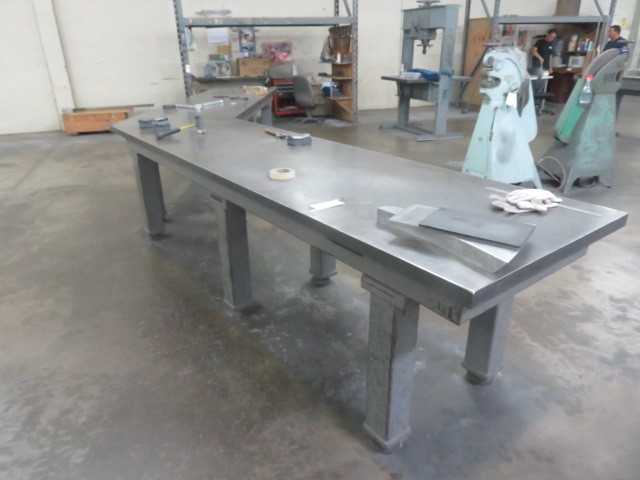 264" L  X 36" W X 2" Thick X 36" H Steel Table - MISCELLANEOUS