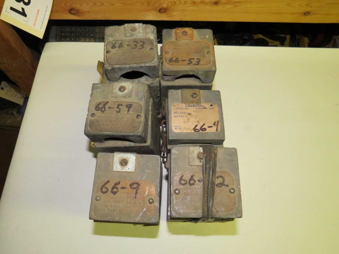 LOT OF 6 ASSORTED CADWELD 4/0 MOLDS - HAND TOOLS