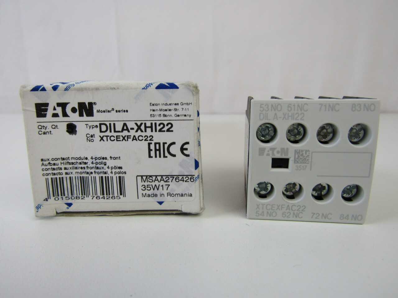 Quantity of 44x XTCEXFAC22 Auxiliary Contacts - VALVES