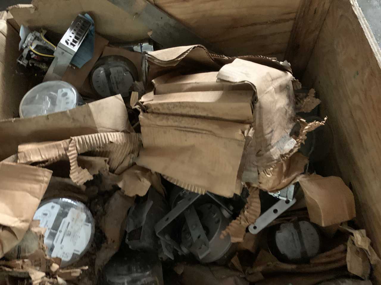 LARGE CRATE OF ELECTRICAL METERS - ELECTRICAL COMPONENTS