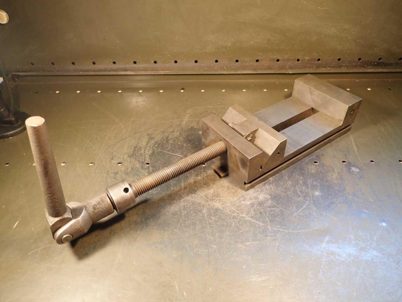 5" Wide Jaw Precision Toolmakers' Grinding Vise with Handle: Jaws Open 6-1/8" - MACHINING ACCESSORIES & TOOLING