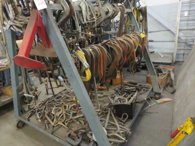 "A" Frame of C Clamps, Vice Grip Clamps, Rigging Items (Lot) - MISCELLANEOUS