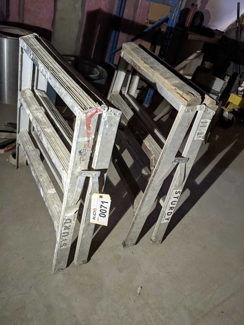 Lot of 2 Sturdy Sawhorse - MATERIAL HANDLING