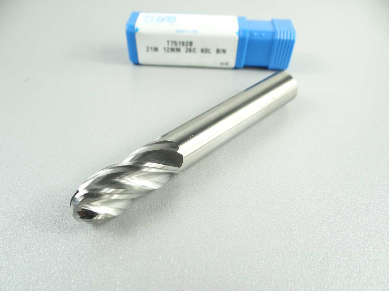 NEW SGS Solid Carbide 4 Flute Metric Ball Nose End Mill 12mm - MACHINING ACCESSORIES & TOOLING