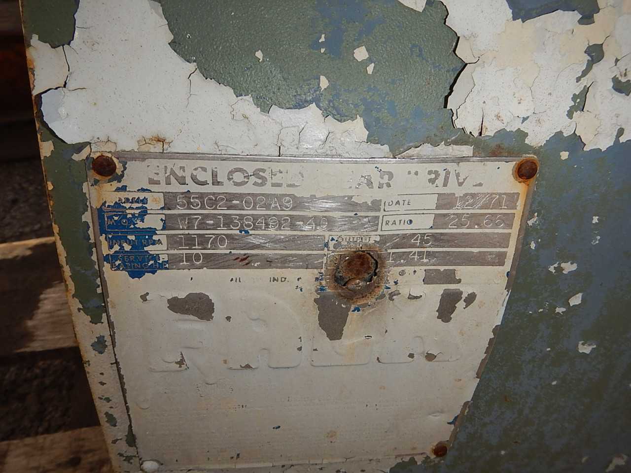 10 HP Falk Gear Reducer Model 55C2-02A9 - GEAR REDUCERS