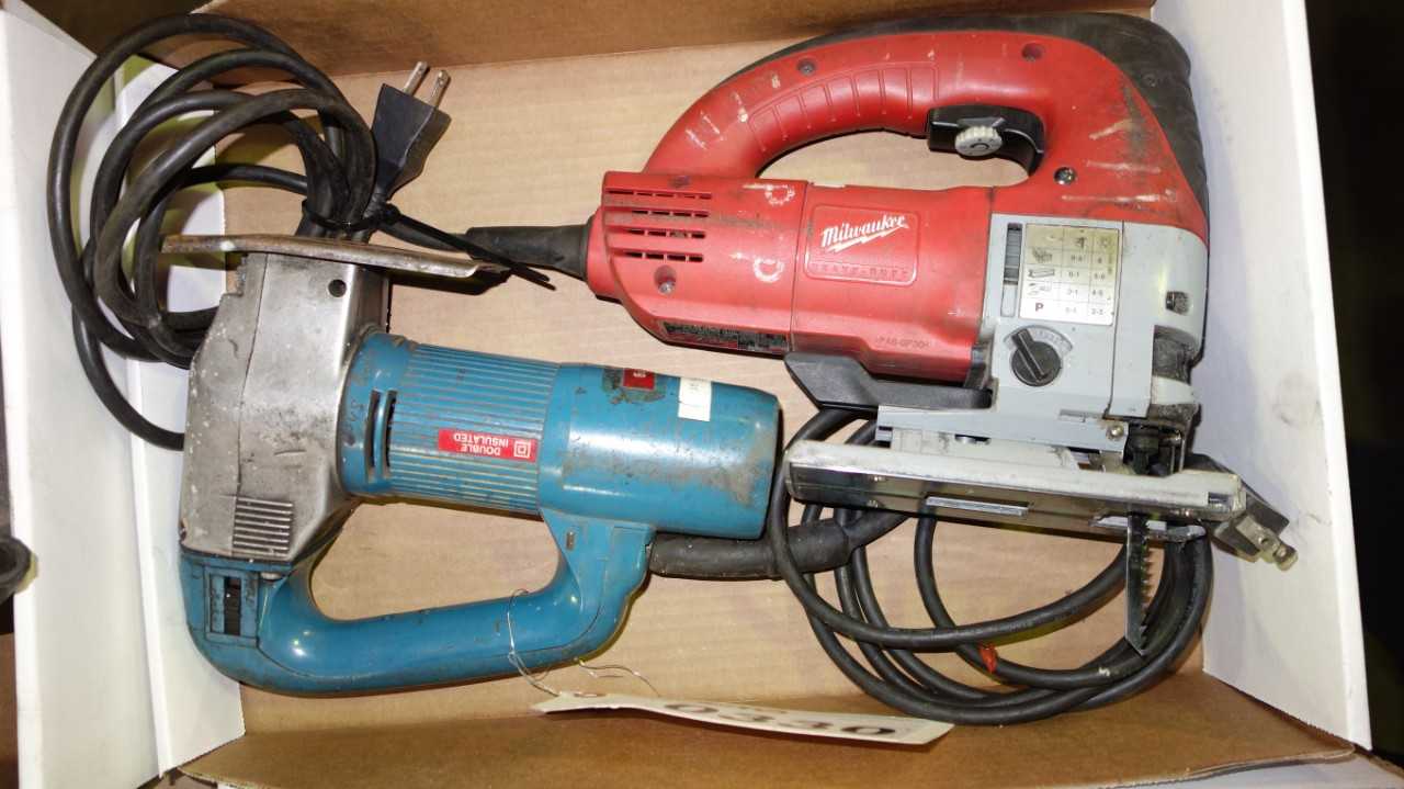 LOT OF 2 ASSORTED JIG SAWS 120V-AC, MILWAUKEE 6268-21, SCINTILLA - ELECTRIC POWER TOOLS
