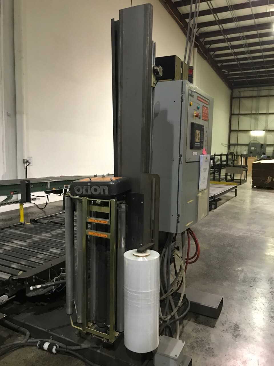 Fully Automatic Stretch wrapper with 15 ft powered infeed & rollers - PACKAGING