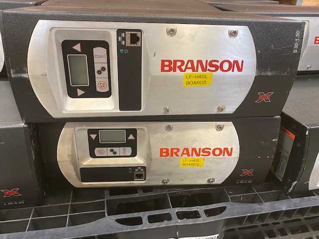 Lot of 28 Branson Ultrasonic Power Supplies- 3 Models (10) S30:1.50; (9) S40:0.80; (9) S40:0.40 All Units Power Up - ELECTRICAL COMPONENTS