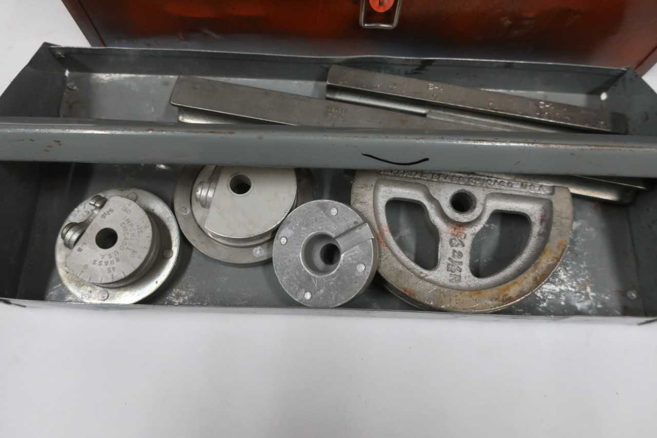 LOT OF 2 ASSORTED PIPE RATCHET BENDER TOOLBOX KIT - HAND TOOLS