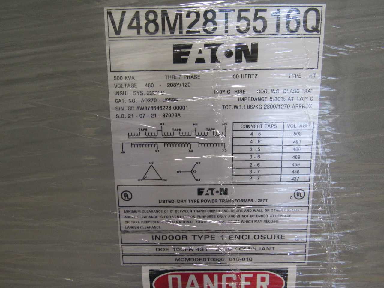 Eaton Transformer - CONTROL TRANSFORMERS