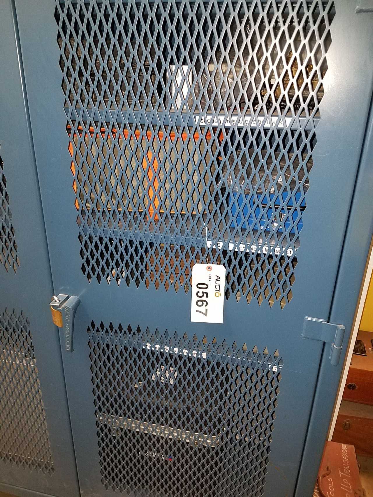 Double door see-through cabinet, 6' x 5' x 2', no contents - TOOL STORAGE