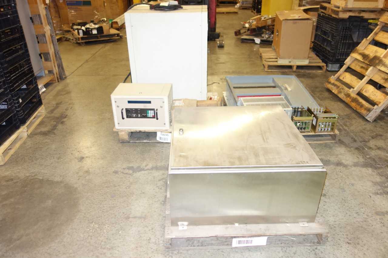 3 PALLETS OF ASSORTED POWER SUPLY, ENCLOSURES, TEST EQUIPMENT - ELECTRICAL COMPONENTS