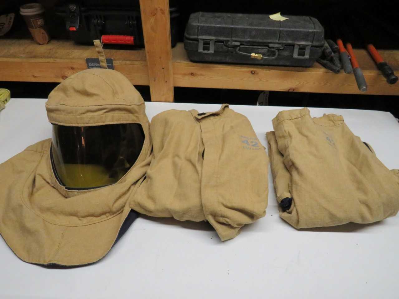 AGO FULL BODY SUIT - AGO FLASH JACKET AGO SP-802, AGO FLASH PANT SP-803, AGO FLASH HOOD SP-800-2, 42 CAL/CM2 - WELDING EQUIPMENT