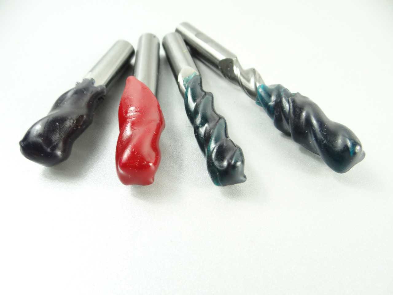 Lot of 4 Assorted Freshly Sharpened Solid Carbide End Mills - MACHINING ACCESSORIES & TOOLING