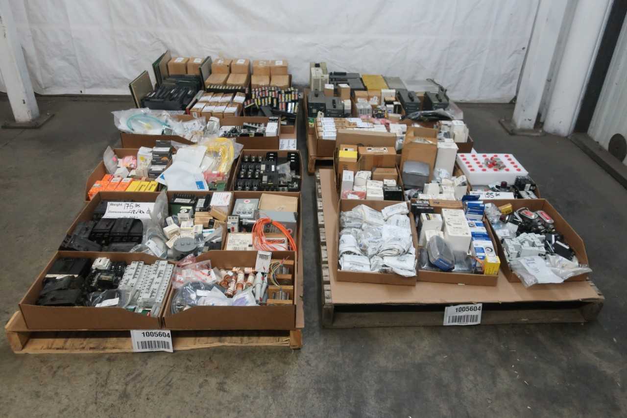 4 PALLETS OF ASSORTED ELECTRICAL COMPONENTS - ELECTRICAL COMPONENTS
