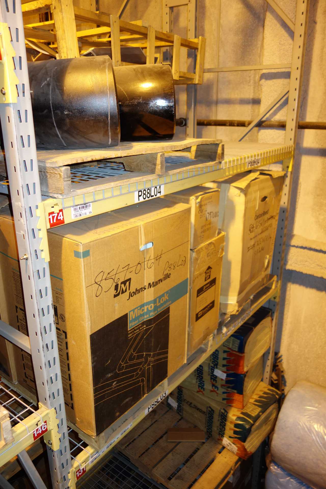 CONTENTS OF 8 UPRIGHT RACKING SECTIONS, FILTERS - INDUSTRIAL PARTS